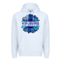 White autism awareness accept understand love blue Premium Hoodie - LillyAllenDesigns