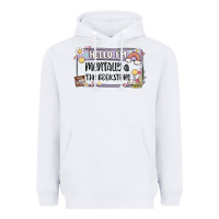 White hello im mentally at the bookstore Heavyweight Hoodie - MaliasSmallBusiness
