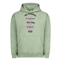 Pigment Oil Green all women are created equal but only the smartest are born in may Urban Hoodie - Bettercallsaul