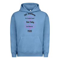 Pigment Pebble Blue all women are created equal but only the smartest are born in may Urban Hoodie - Bettercallsaul