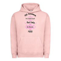 Pigment Salmon all women are created equal but only the smartest are born in may Urban Hoodie - Bettercallsaul