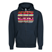 Navy aztec western leopard cowhide background Zipper Hoodie - AdoDesignShop