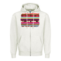 Oatmeal Heather aztec western leopard cowhide background Zipper Hoodie - AdoDesignShop