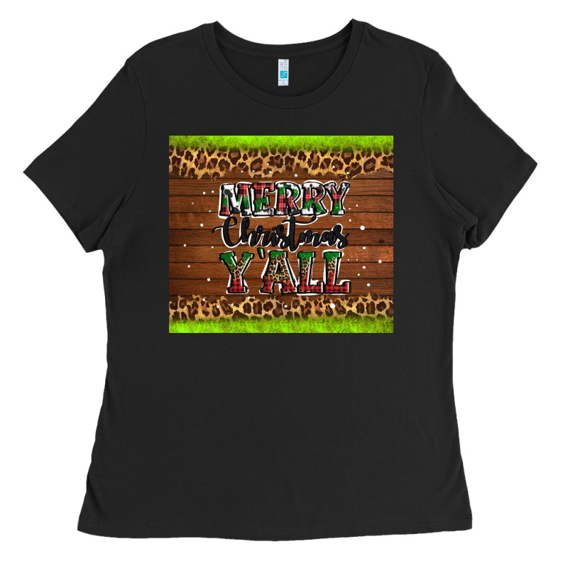 Merry Christmas Y'all Ladies Tee by AdoDesignShop | Teevron