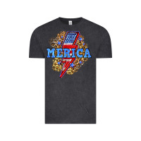 Vintage Black Merica lightning bolt Vintage Tee - Neo Western