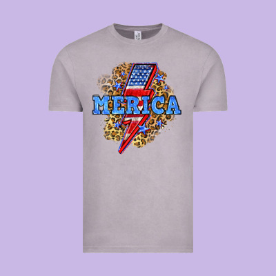 Merica Lightning Bolt Vintage Tee Designed By Neo Western