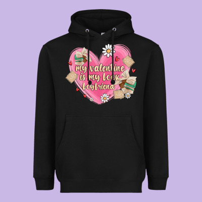 My Valentine Is My Look Boyfriend Heavyweight Hoodie Designed By Maliassmallbusiness