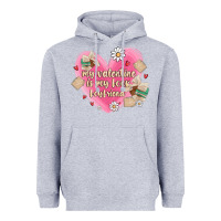 Heather Grey my valentine is my look boyfriend Heavyweight Hoodie - MaliasSmallBusiness