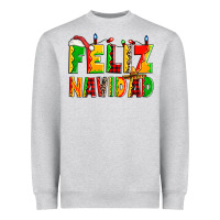 Heather Grey feliz navidad Heavyweight Sweatshirt - Zillion Design Studio