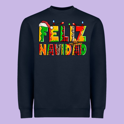 Feliz Navidad Heavyweight Sweatshirt Designed By Zillion Design Studio