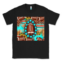 Black football leopard turquoise gemstone sunflower Classic Tee - JahusDesignShop