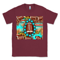 Burgundy football leopard turquoise gemstone sunflower Classic Tee - JahusDesignShop
