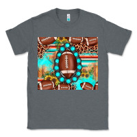 Charcoal Heather football leopard turquoise gemstone sunflower Classic Tee - JahusDesignShop