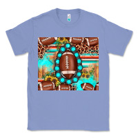 Colony Blue football leopard turquoise gemstone sunflower Classic Tee - JahusDesignShop