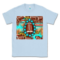 Dusty Blue football leopard turquoise gemstone sunflower Classic Tee - JahusDesignShop
