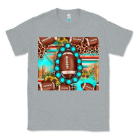 Heather Grey football leopard turquoise gemstone sunflower Classic Tee - JahusDesignShop