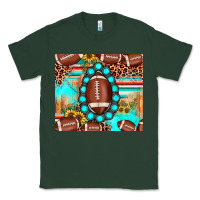 Sports Green football leopard turquoise gemstone sunflower Classic Tee - JahusDesignShop