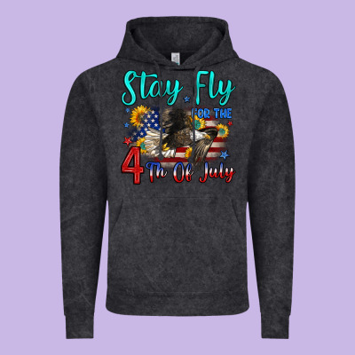 Stay Fly For The 4 Th Of July Vintage Hoodie Designed By Zillion Design Studio