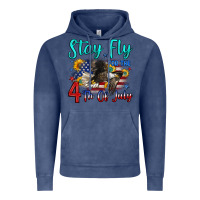 Vintage Denim stay fly for the 4 th of july Vintage Hoodie - Zillion Design Studio