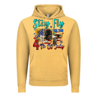 Vintage Mustard stay fly for the 4 th of july Vintage Hoodie - Zillion Design Studio
