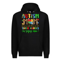 Black autism mom some people look up to their heroes Premium Hoodie - LillyAllenDesigns