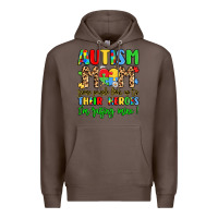 Coffee autism mom some people look up to their heroes Premium Hoodie - LillyAllenDesigns