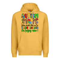 Mustard autism mom some people look up to their heroes Premium Hoodie - LillyAllenDesigns