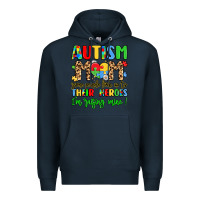 Navy autism mom some people look up to their heroes Premium Hoodie - LillyAllenDesigns