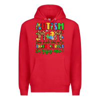 Red autism mom some people look up to their heroes Premium Hoodie - LillyAllenDesigns