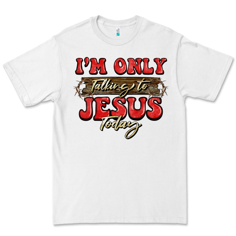 I'm Only Talking To Jesus Today Christmas Premium Tee by BarkalooDesign | Teevron