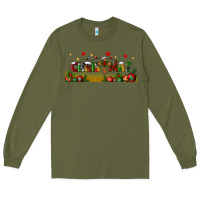 Army Green christmas with christmas cross libbey glass Long Sleeve Tee - BundleAndBundleShop