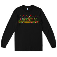 Black christmas with christmas cross libbey glass Long Sleeve Tee - BundleAndBundleShop