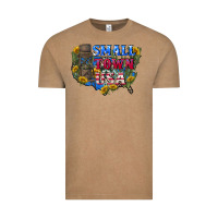 Vintage Coffee Small town usa 4th of july Vintage Tee - CowGirlArtShop