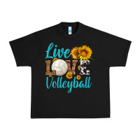 Black live love volleyball Urban Heavy Tee - HRA Design Shop