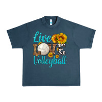 Midnight Navy live love volleyball Urban Heavy Tee - HRA Design Shop