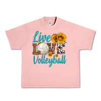 Salmon live love volleyball Urban Heavy Tee - HRA Design Shop