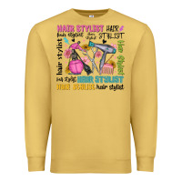 Antique Gold hair stylist typography Premium Sweatshirt - MaliasSmallBusiness