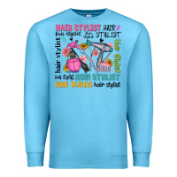 Ocean Blue hair stylist typography Premium Sweatshirt - MaliasSmallBusiness