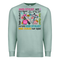 Seafoam hair stylist typography Premium Sweatshirt - MaliasSmallBusiness