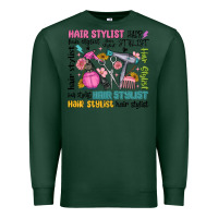 Sports Green hair stylist typography Premium Sweatshirt - MaliasSmallBusiness