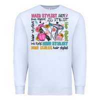 White hair stylist typography Premium Sweatshirt - MaliasSmallBusiness