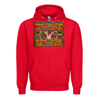 Red serape sunflowers bull skull background Zipper Hoodie - Artiststas