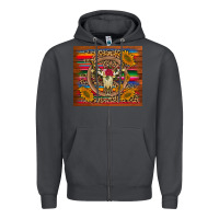 Smoke serape sunflowers bull skull background Zipper Hoodie - Artiststas