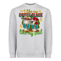 Heather Grey I Like My Coffee Black Like My Soul Heavyweight Sweatshirt - texasbilliewilder