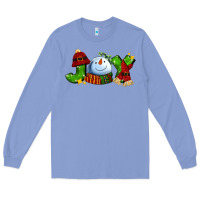 Colony Blue joy for christmas with snowman Long Sleeve Tee - AdoDesignShop