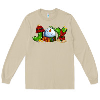 Mushroom joy for christmas with snowman Long Sleeve Tee - AdoDesignShop
