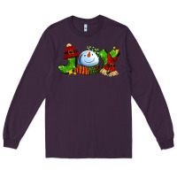 Plum joy for christmas with snowman Long Sleeve Tee - AdoDesignShop