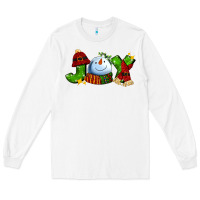 White joy for christmas with snowman Long Sleeve Tee - AdoDesignShop