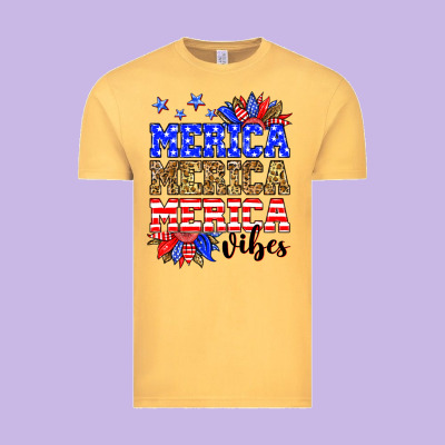 Merica Merica Merica Vibes Vintage Tee Designed By Neo Western