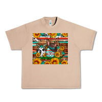 Burro Easter eggs sunflower gemstone tumbler Easter Day Urban Heavy Tee - Neo Western